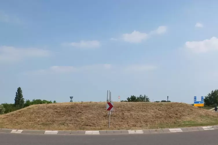 Soll neu gestaltet werden: der Kreisel an der Hochdorf-Assenheimer Zufahrt zur A65.