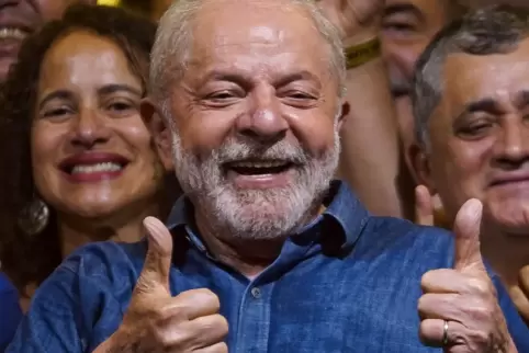 Hatte sich im Oktober gegen den rechtsradikalen Präsidenten Jair Bolsonaro durchgesetzt: Lula da Silva.