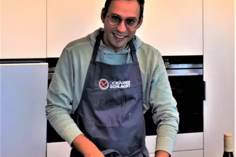 Meist kocht Christoph Herrmann zuhause. Kürzlich war er eine Woche lang bei Dreharbeiten in Hamburg. 
