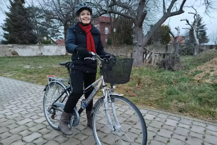 Möchte auch im Winter sicher mit dem Rad unterwegs sein: Lehrerin Katharina Weiler.