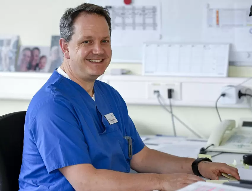 Leitet die Abteilung Anästhesie und Intensivmedizin: Frank Schulz.