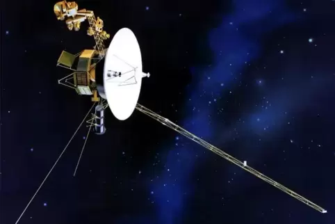 Voyager 1 ist 23,5 Milliarden Kilometer von der Erde entfernt. Ein Lichtteilchen oder Funksignal braucht von dort 21 Stunden und
