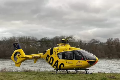 Ebenfalls alarmiert: der Rettungshubschrauber „Christoph 5“ mit einem Notarzt. 