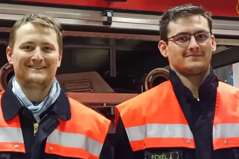 Organisieren das Fest: Wehrführer Tobias Eckel (links) und Jugendwart Johannes Eckel.
