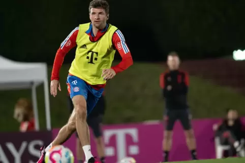 Thomas Müller im Bayern-Trainingslager in Doha. 