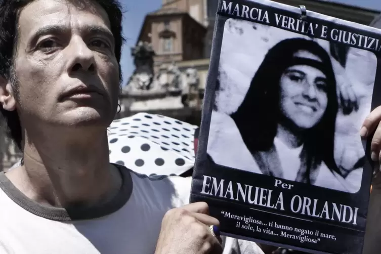 Pietro Orlandi demonstriert im Mai 2012 für die Aufklärung des Verschwindens seiner Schwester. 