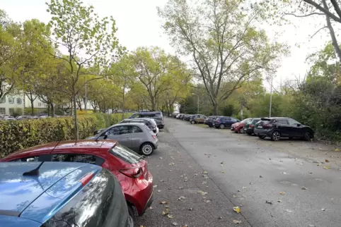 Der Parkplatz gehört ebenso wie der Park der BASF. 