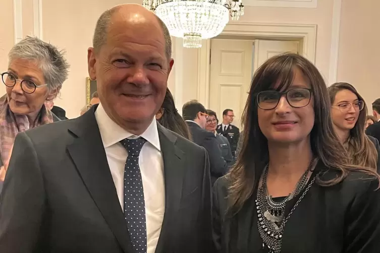 Promialarm: Foto mit Bundeskanzler Olaf Scholz.