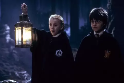 Der Kinderstar: Tom Felton (links) als Draco Malfoy neben „Harry Potter“ Daniel Radcliffe 2001 .