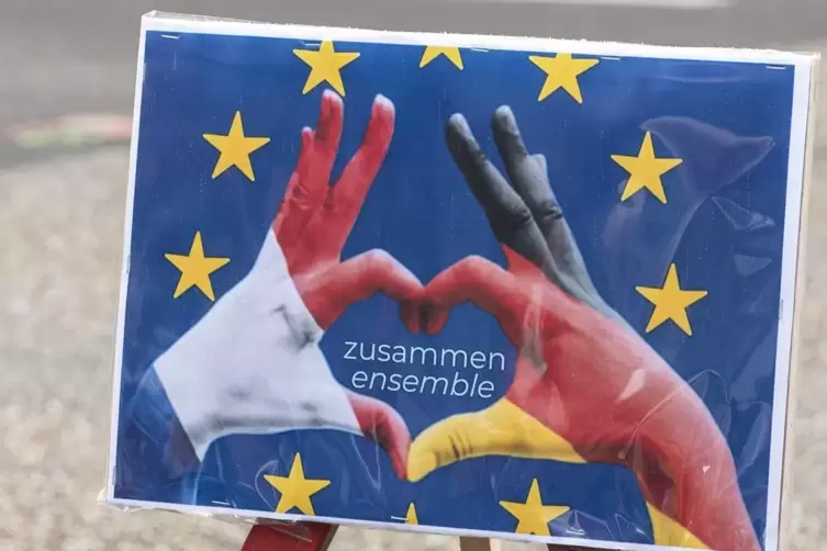 Dieses Logo zur deutsch-französischen Freundschaft hat Lena Hirschinger aus Eußerthal im Jahr 2020 entworfen. 