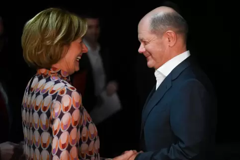 Ministerpräsidentin Malu Dreyer und Bundeskanzler Olaf Scholz.