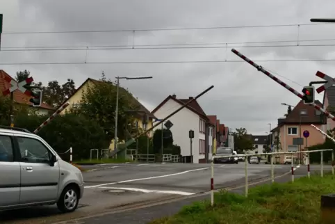 Der Bahnübergang in Schifferstadt. 
