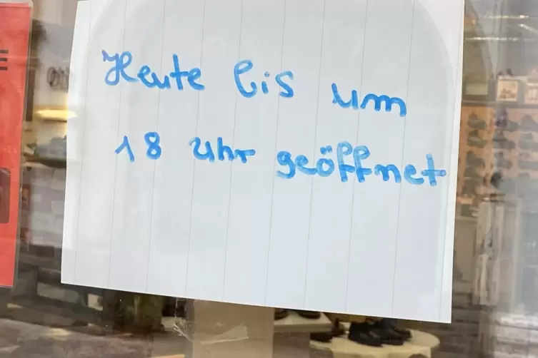 Direkte Info, wie lange eingekauft werden kann.