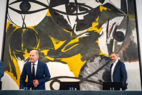Ernst Wilhelm Nays „Augenbild“ im Kanzleramt. 