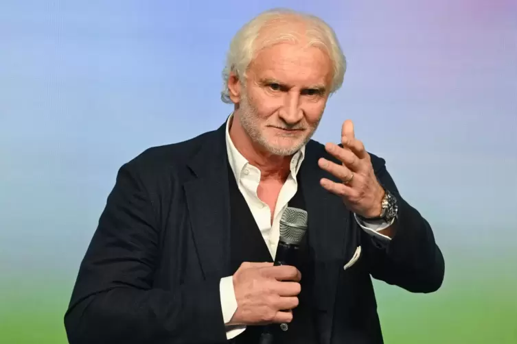 Rudi Völler am Dienstag beim Neujahrsempfang der Deutschen Fußball-Liga.