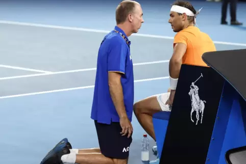 In Behandlung: Rafael Nadal bei den Australian Open. 