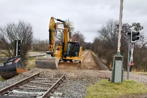 Die Sanierung der Bahngleise zwischen Bad Dürkheim und Freinsheim war wegen Dachsschäden erforderlich. 