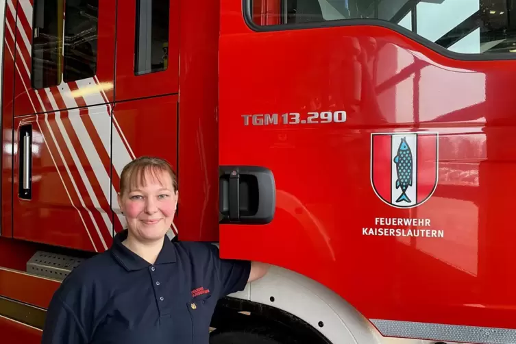 Hat beim 3. Zug der Freiwilligen Feuerwehr Kaiserslautern eine Leitungsposition inne: Sandra Jung.