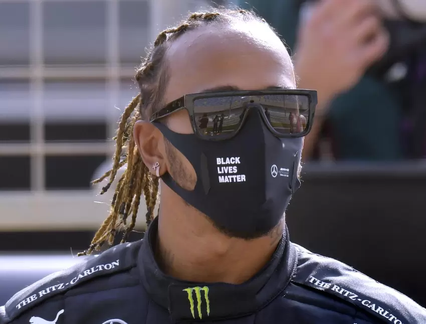 Auch Formel-1-Star Lewis Hamilton setzt sich für die Rechte der Schwarzen ein.