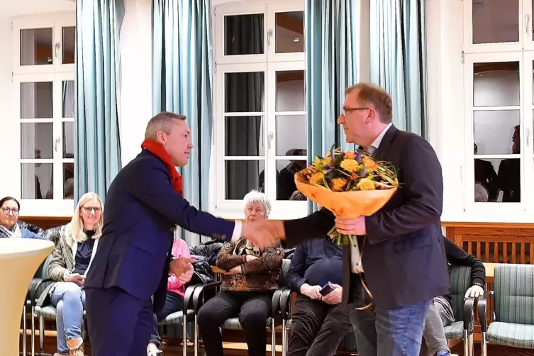 War einer der ersten Gratulanten: Andreas Sch&auml;ffling. 