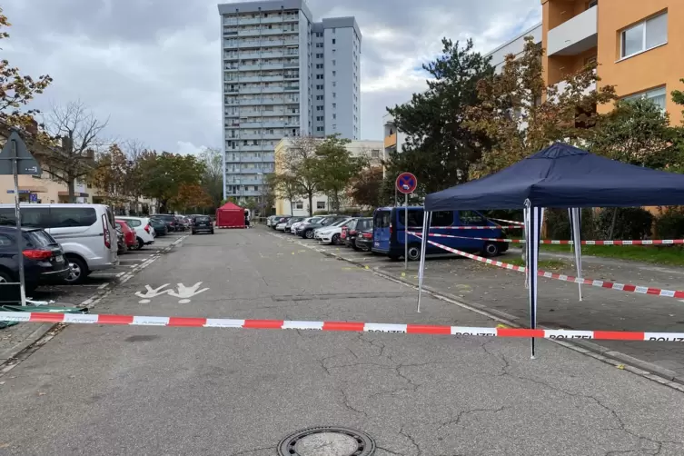 Abgesperrt: Die Bluttat vom 18. Oktober ereignete sich in der Philipp-Scheidemann-Straße. 