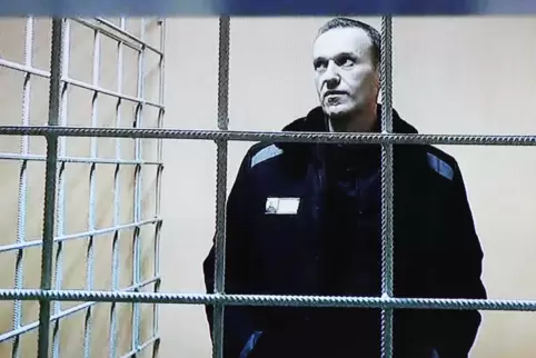 Alexej Nawalny, hier während einer Gerichtverhandlung Ende 2021 per Video aus dem Gefängnis zugeschaltet.