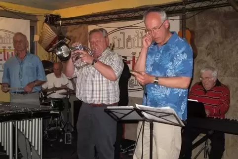 Jam-Session im Jazzclub. 