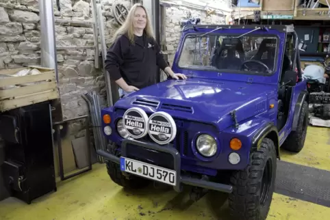 Achim Scherer hat seinen kleinen Suzuki-Jeep wieder auf Vordermann gebracht.