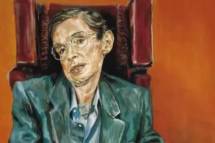 &bdquo;Ich liebe die Augen&ldquo;, sagte Stephen Hawking, als er das Portr&auml;t betrachtete (Ausschnitt). 