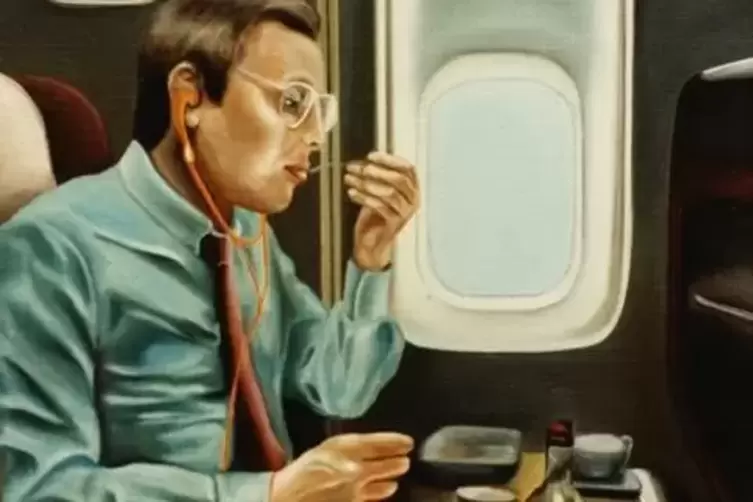 Der Schwellenzustand der Passagiere interessiert Ursula Wieland in ihrer Flughafen-Serie (Ausschnitt). 