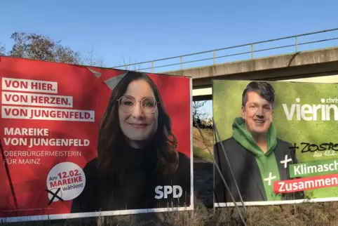 Mussten sich im Wahlkampf erst einmal bekannt machen: SPD-Kandidatin Mareike von Jungenfeld und der Grüne Christian Viering. 