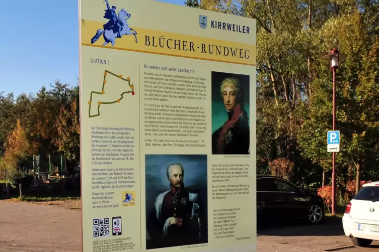 Erinnert an den berühmten General: der Blücher-Rundweg. 