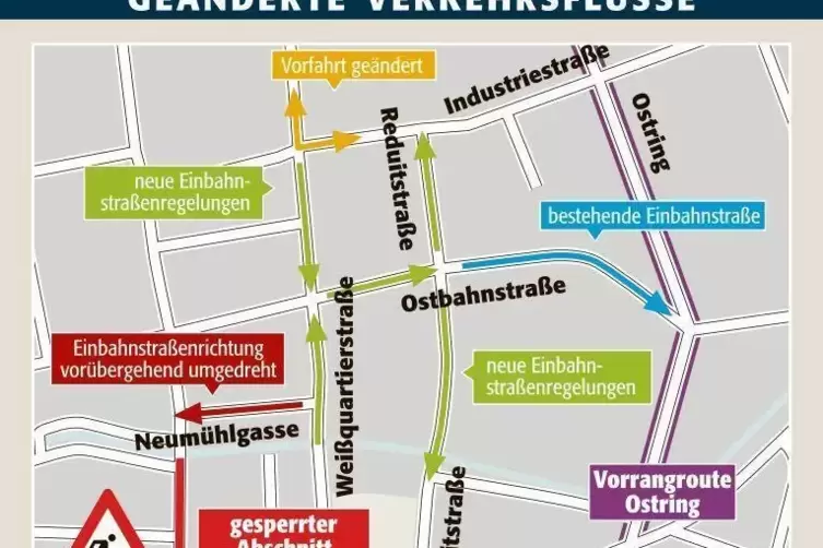 Die &Auml;nderung der Stra&szlig;enf&uuml;hrung im Detail. 