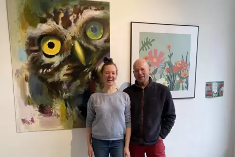 Was macht das mit uns? Tochter und Vater Uhl in ihrer Ausstellung. Was macht das mit uns? Tochter und Vater Uhl in ihrer Ausstellung.