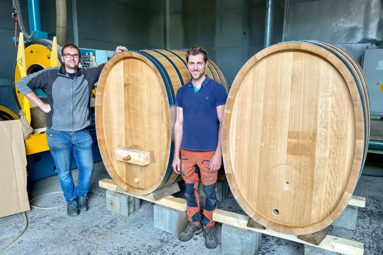 K&uuml;ferei Fasswerk Hinterweidenthal, Marcus Vetter (links) und Michael Fleischmann (rechts).