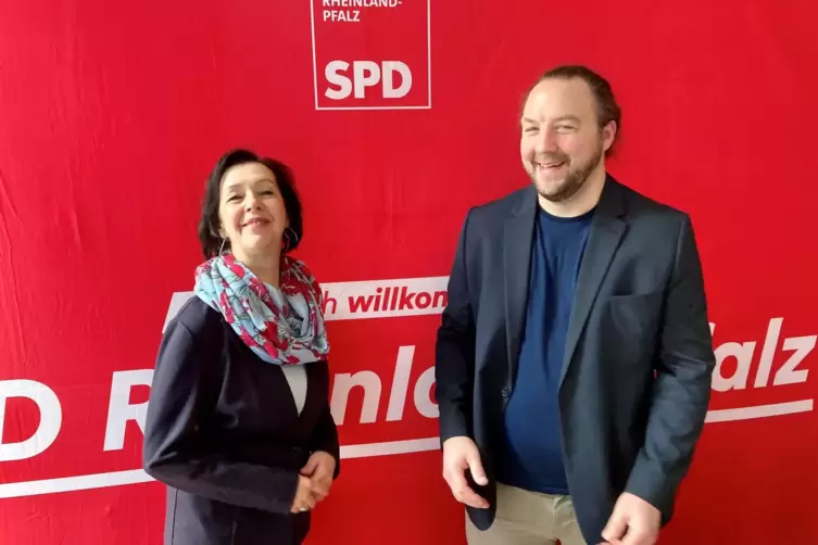 Die neue Doppelspitze der Pirmasenser SPD: Angelika Glöckner und Bastian Welker. 