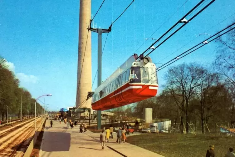 Eine Seilbahn gab es auch schon bei der Bundesgartenschau 1975. 