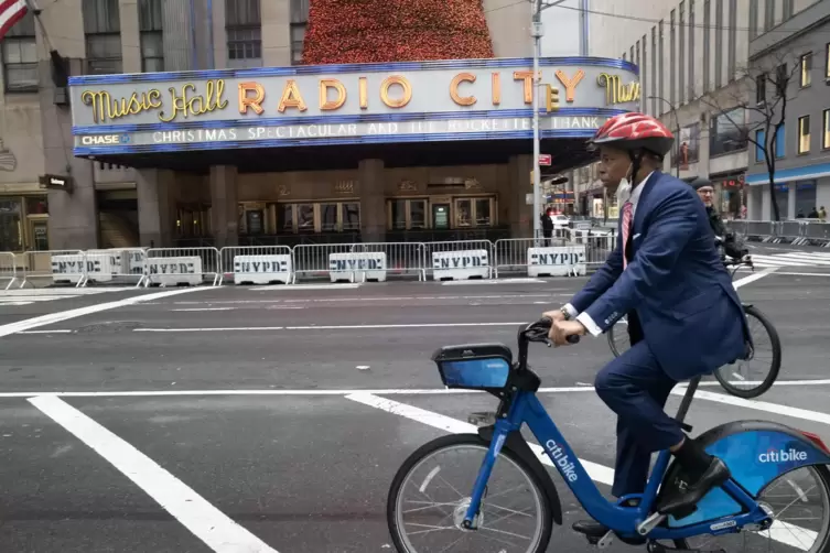 Nicht ganz ungefährlich, liegt aber im Trend: Radfahren in New York.