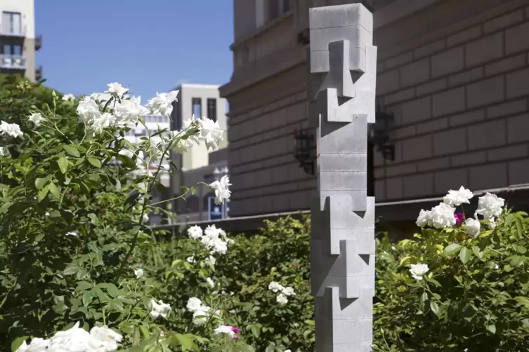 Eine Mini-Version der Pfalzs&auml;ule in Pasadenas Innenstadt. 