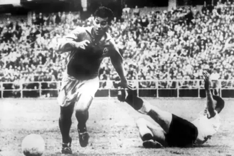 Eine französische Legende des Fußballs: Just Fontaine bei der WM 1958. 