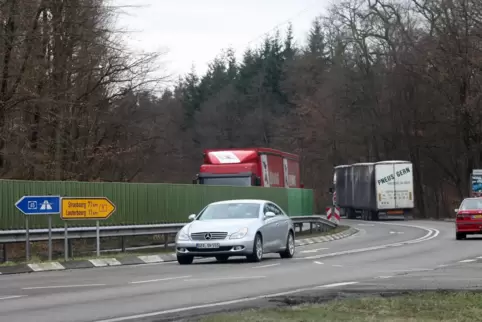 Die Abfahrt Kandel-Süd in Richtung Frankreich.