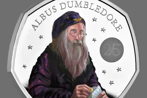 Rückseite einer britischen 50-Pence-Farbmünze aus der Harry Potter-Kollektion