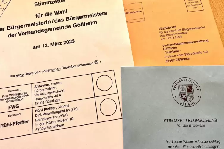 Die VG Göllheim wählt einen neuen Bürgermeister oder eine neue Bürgermeisterin. 
