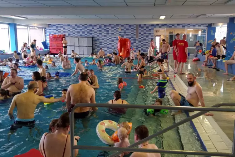 Ganz sch&ouml;n voll: Viele Familien sind vom Sporteln begeistert. 
