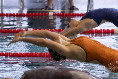 Schwimmerinnen im Cabriobad: Das Foto entstand im November bei einem Wettbewerb. 