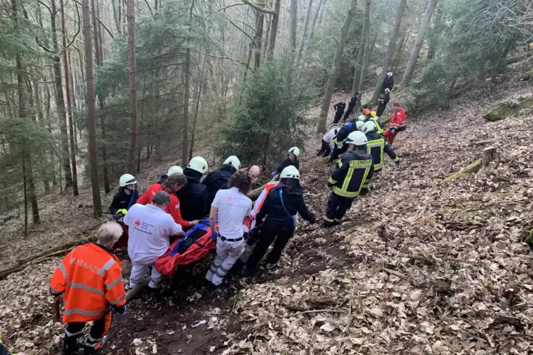 Die Topographie machte den Einsatz zur Herausforderung. 