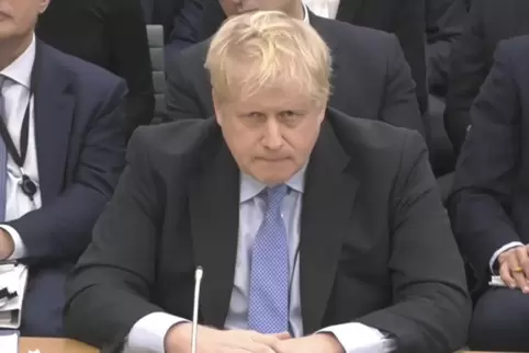 Boris Johnson sagte vor dem Privilegienausschuss des Parlaments in London aus. 