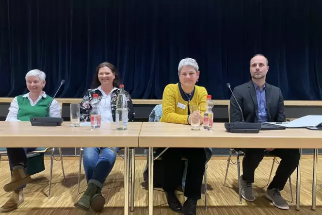 Hält sich zurück: Landes-Gesundheitsminister Clemens Hoch mit Palliativ-Dienstleisterinnen in Grünstadt. Hält sich zurück: Landes-Gesundheitsminister Clemens Hoch mit Palliativ-Dienstleisterinnen in Grünstadt.