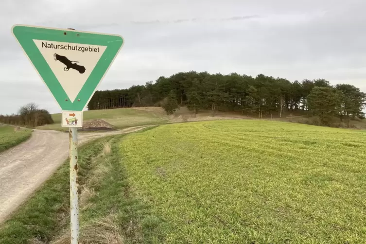 Am Eingang des Naturschutzgebiets zwischen Maßweiler und Rieschweiler-Mühlbach informiert ein Schild deutlich, dass hier die Nat