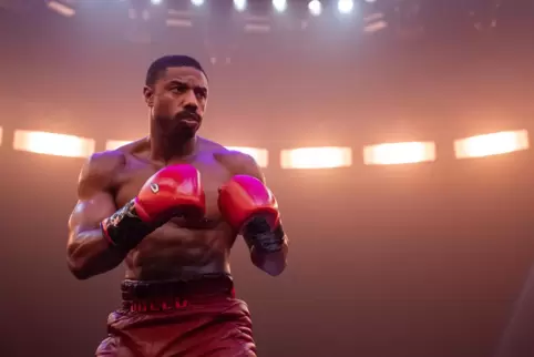 Schauspieler Michael B. Jordan als Adonis Creed in einer Szene des Films „Creed III“.